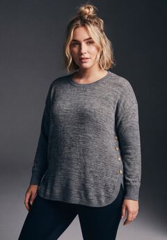 Bec Button Detail Hacci Top