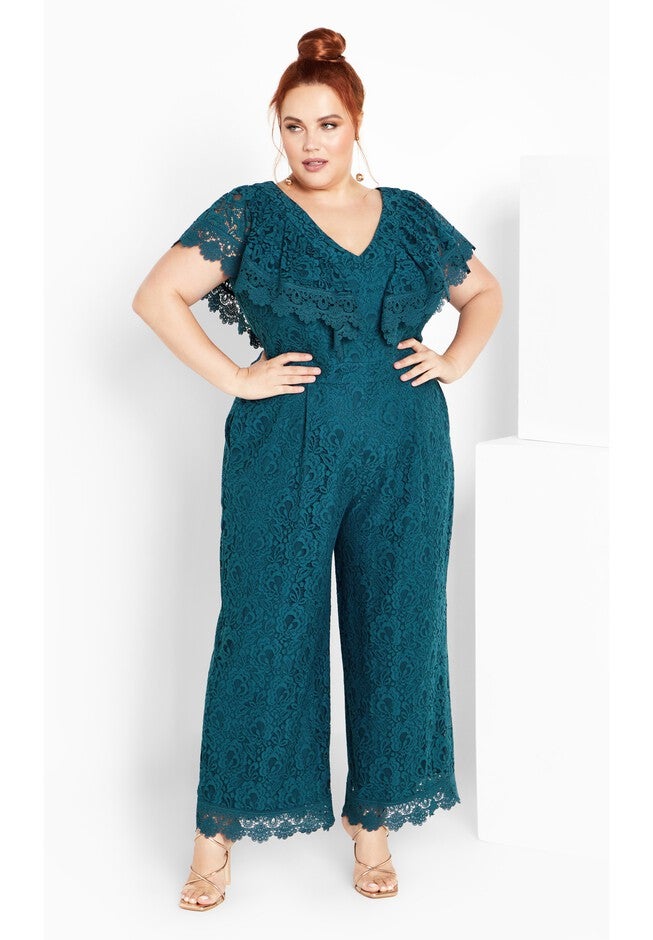 Sylvia Jumpsuit - teal, GREEN, on-hover image number null