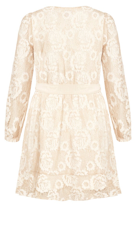 Lace Fly Away Dress - beige, BEIGE/IVORY, alternate image number null