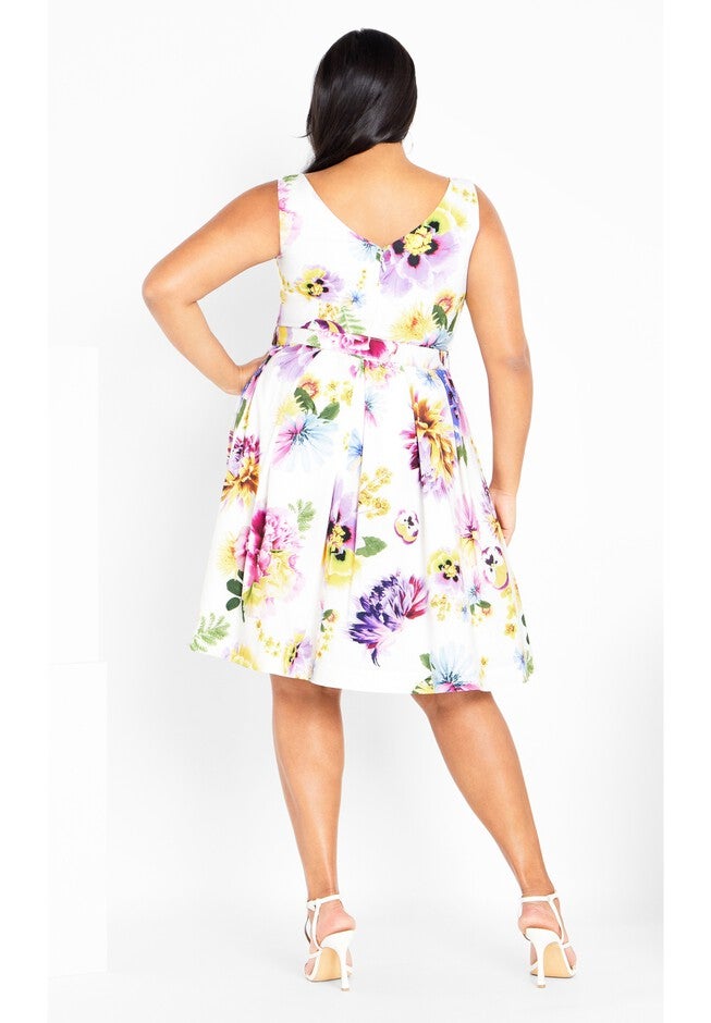 Belted Faye Dress - ivory, WHITE, alternate image number null