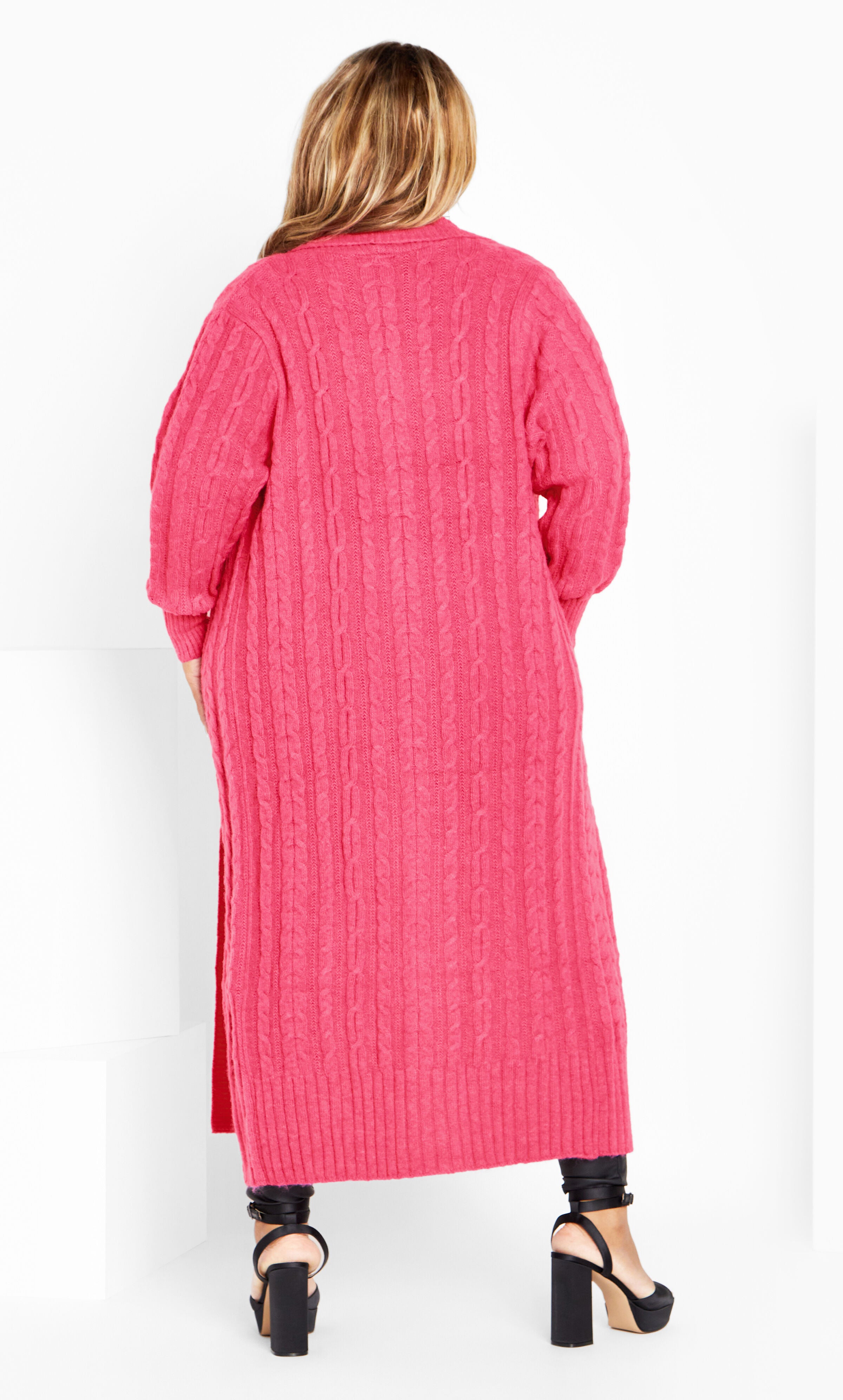Kenzi Cardigan - vibrant pink | Dia & Co