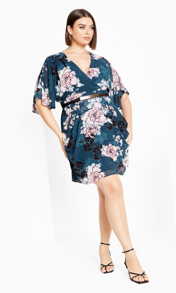 Jade Blossom Dress - jade, GREEN, alternate image number 2