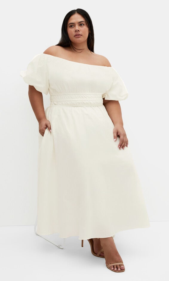 Lillian Midi Dress - butter, CREAM, alternate image number 3