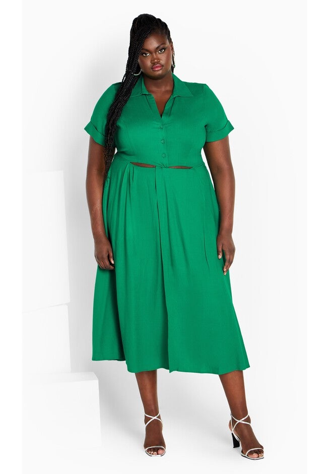 Malia Dress - green, PEP, on-hover image number 1