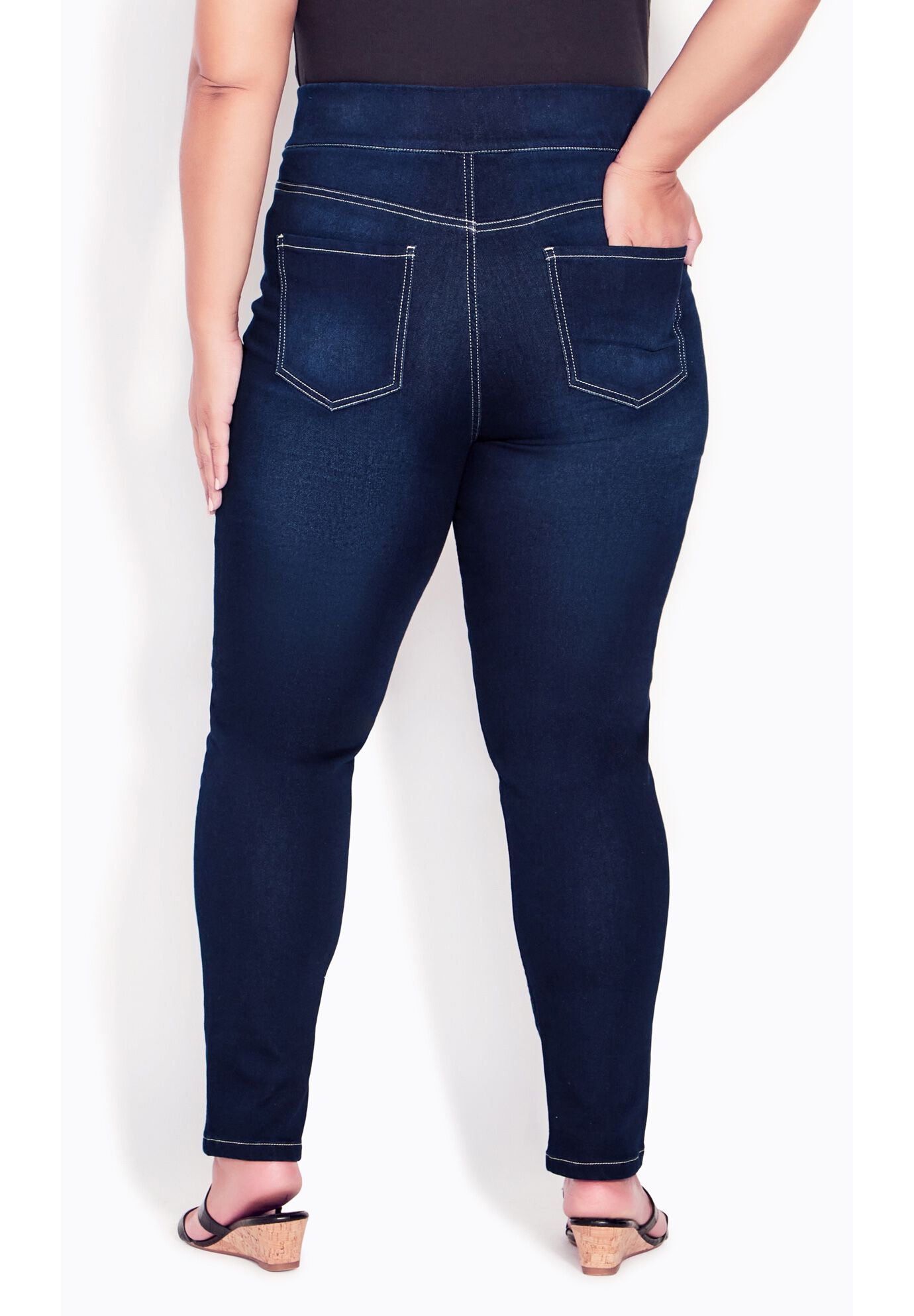 Hi Rise Jegging, DARK WASH, alternate image number 2
