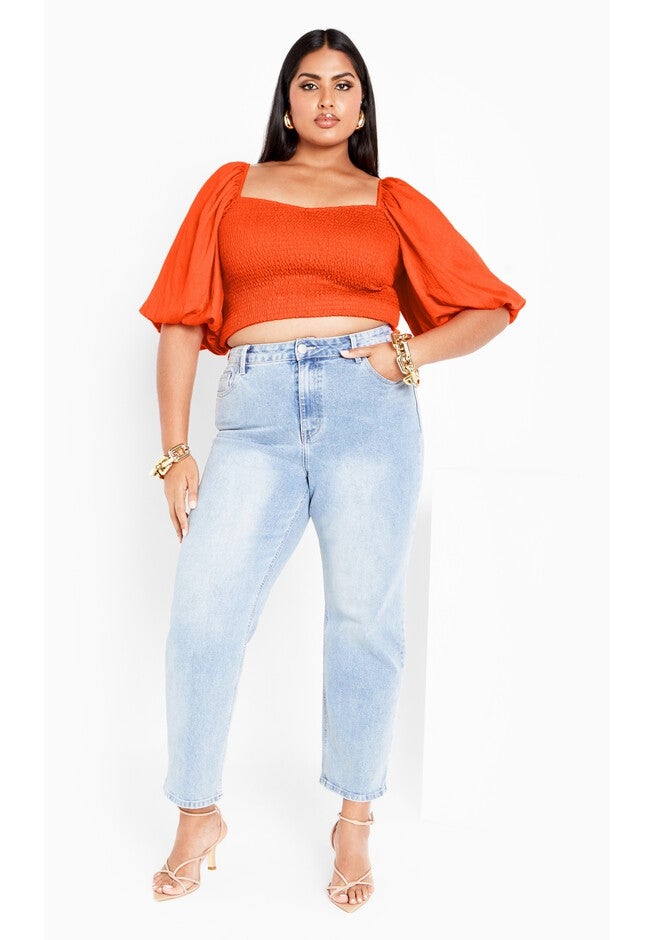 Poppie Top - tangerine, ORANGE, on-hover image number 1