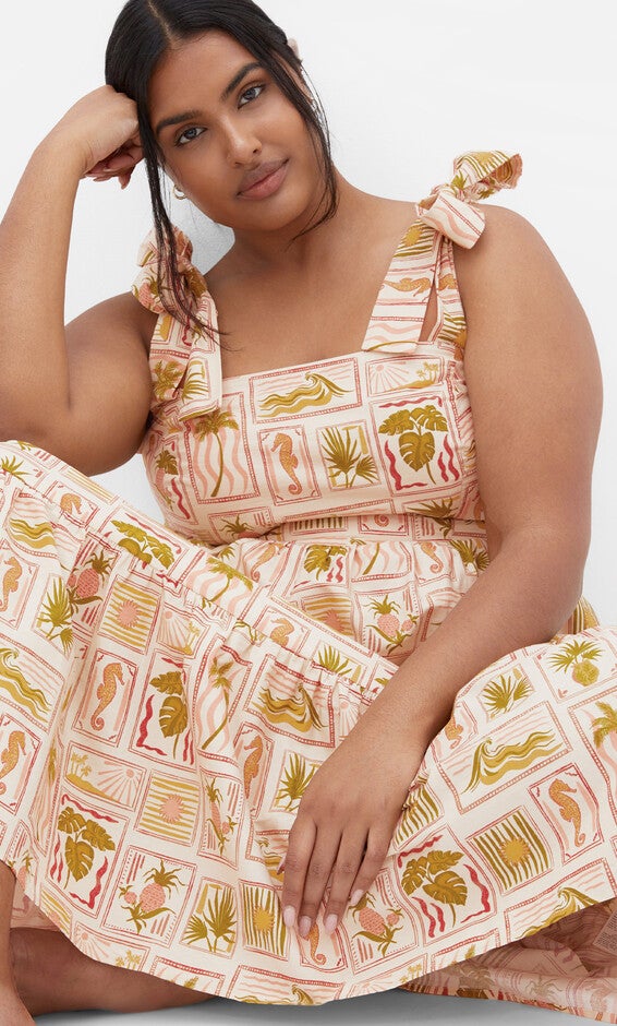 Leila Tropics Dress - print, PINK, alternate image number 4