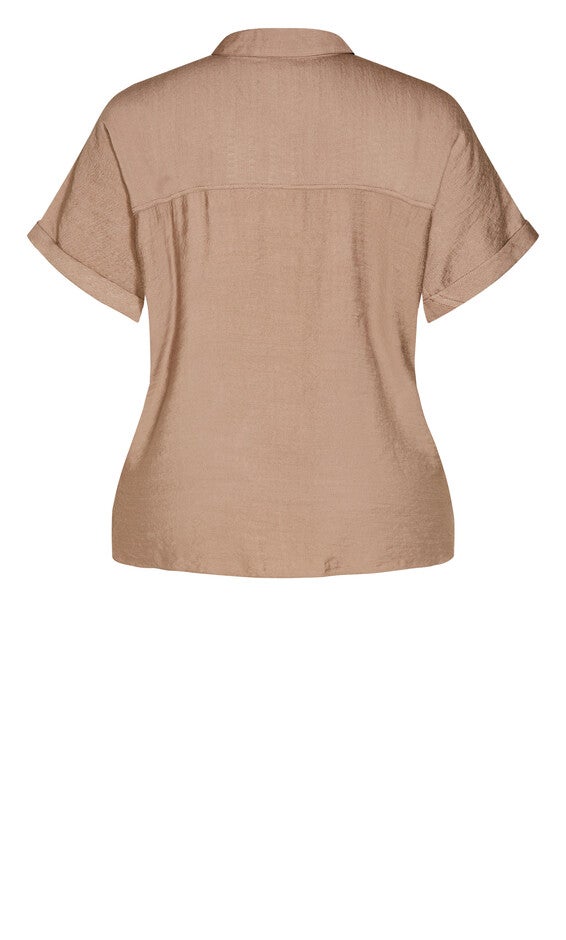 Relaxed Summer Shirt - mocha, BROWN, alternate image number null
