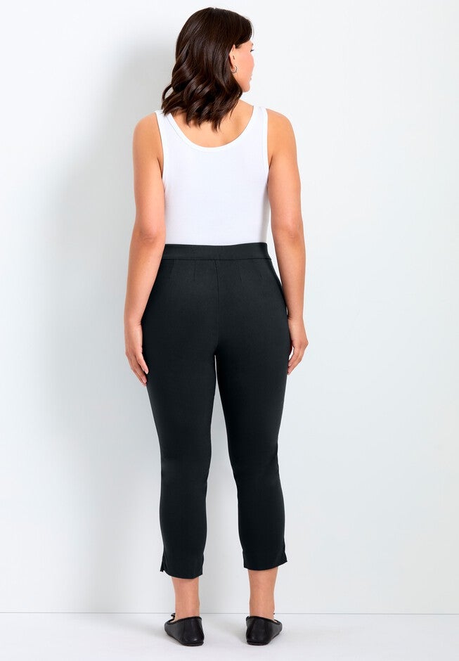 Super Stretch Crop Pant, BLACK, alternate image number 2