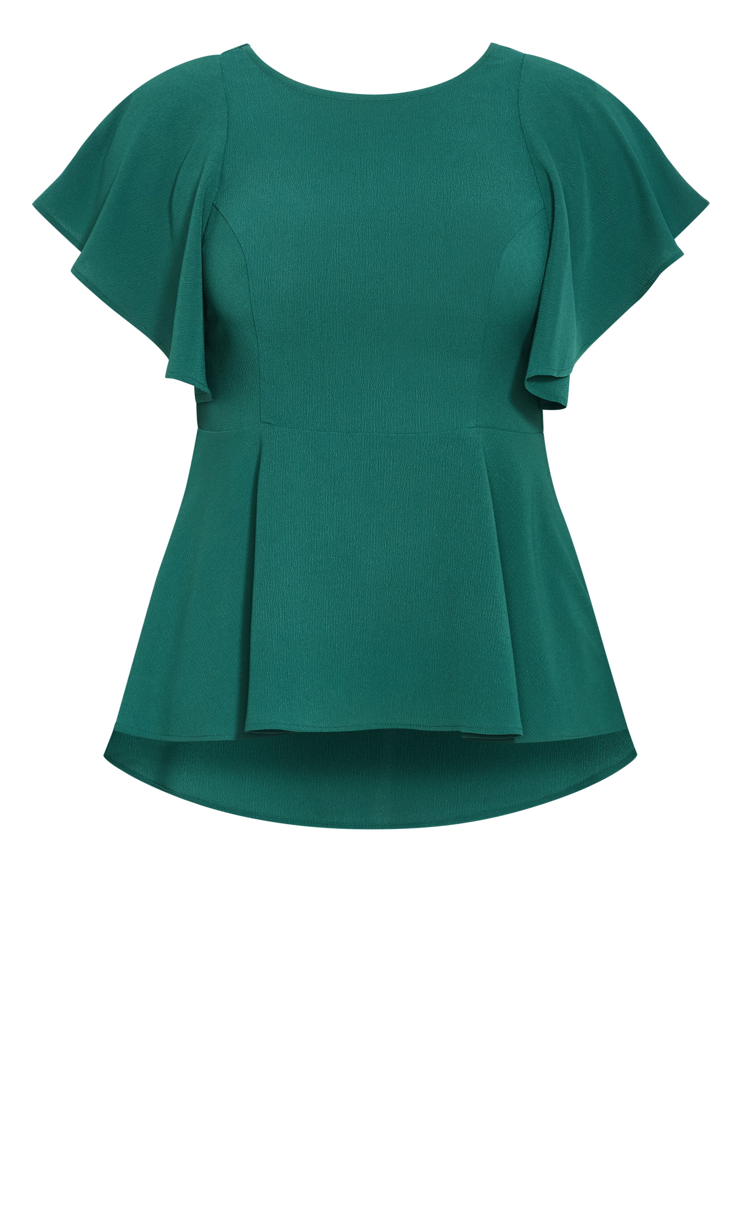 Romantic Mood Peplum Top, GREEN, alternate image number 3