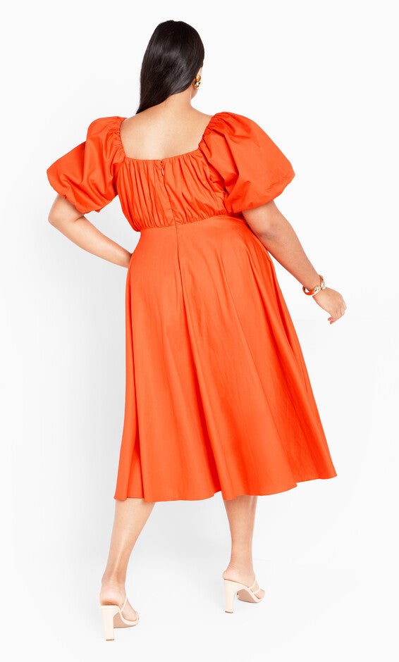 Rosabella Dress - tangerine, TANGERINE, alternate image number 3