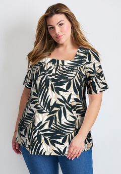 Smocked Squareneck Top