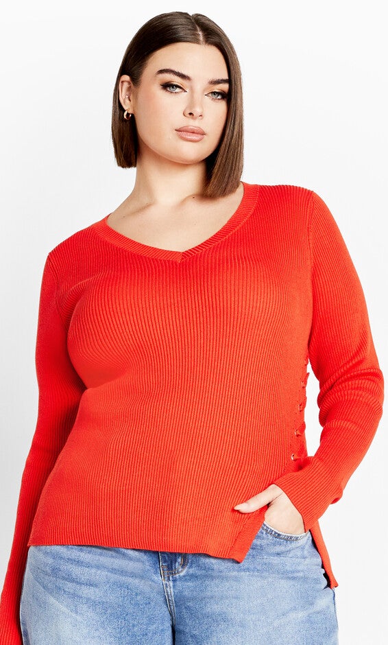 Charlie Jumper - blood orange, ORANGE, hi-res image number 0