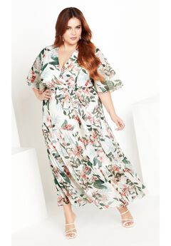 Penny Print Maxi Dress - ivory