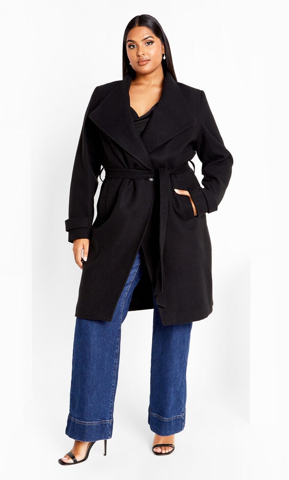 So Chic Coat - black, BLACK, alternate image number null