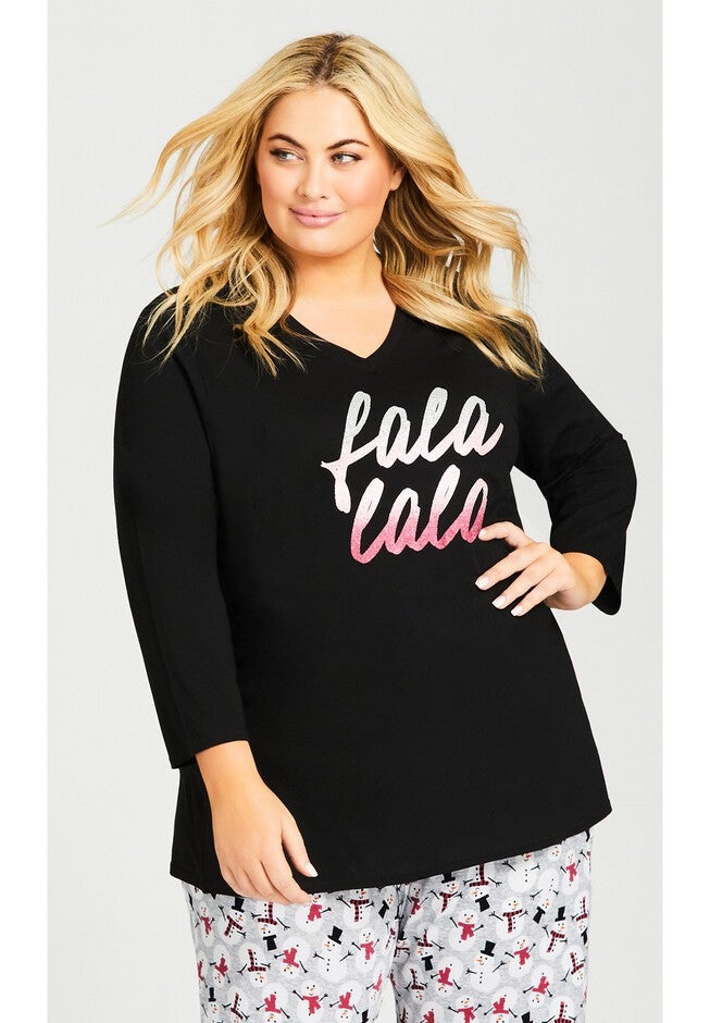 Fa La La Sleep Top, FA LA LA PRINT, alternate image number null