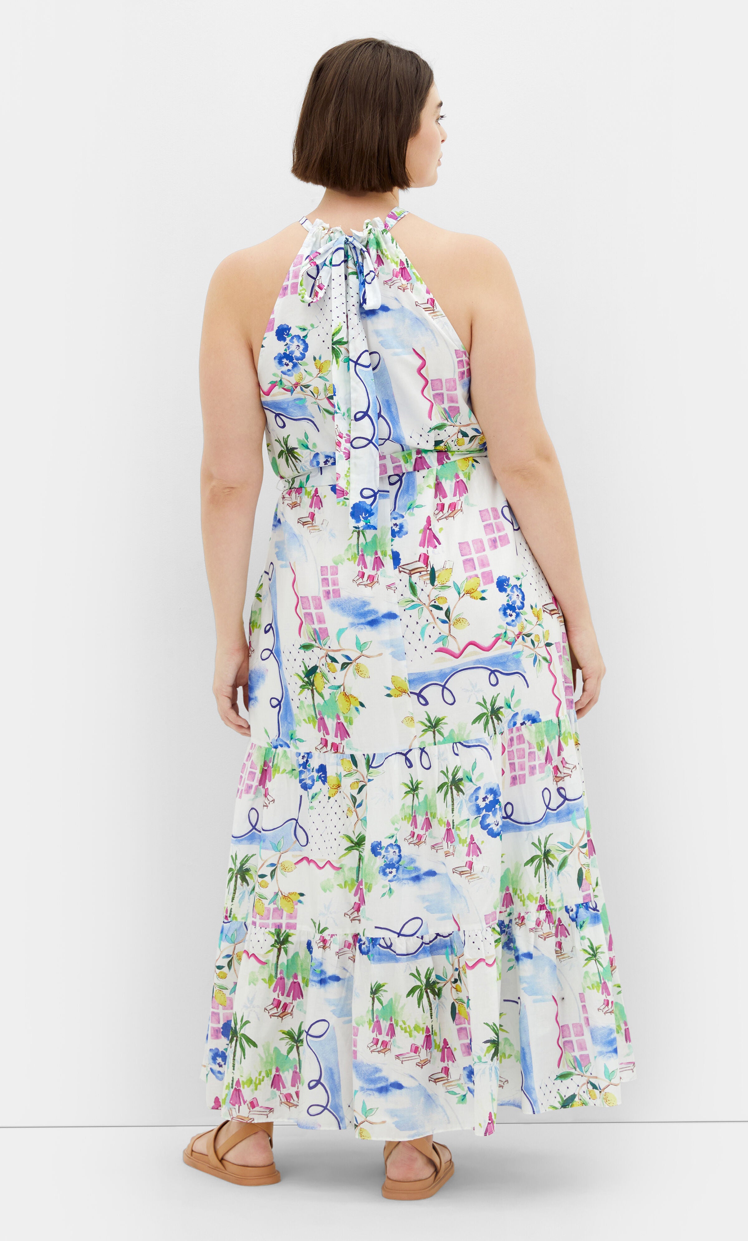 Island Breeze Maxi Dress - print, WHITE, alternate image number 3