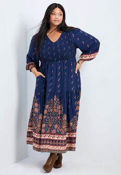Sherry Shirred Bodice Maxi Dress