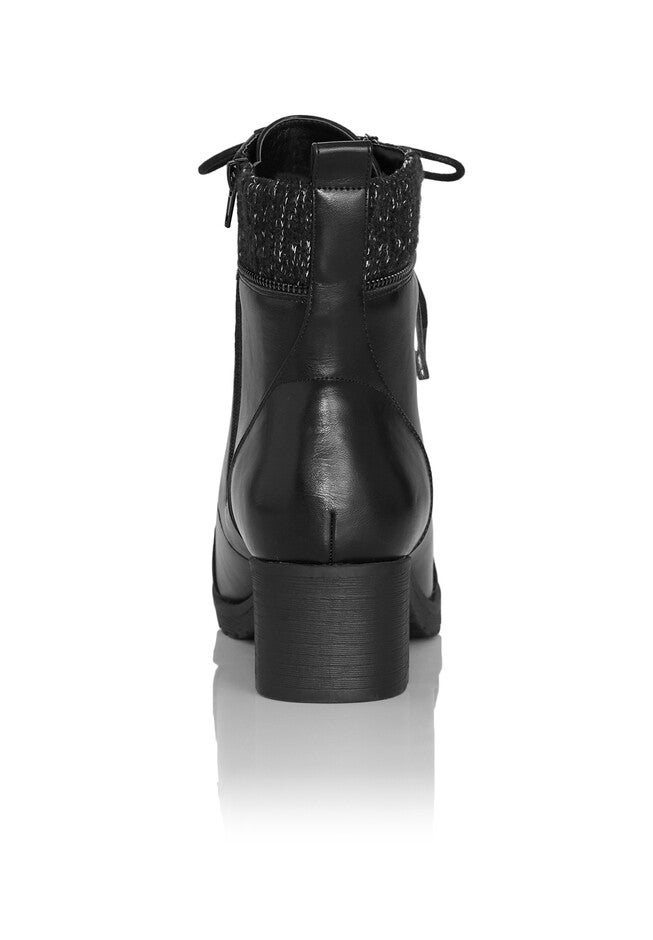 Rita Wide Width Brown Ankle Boot, BLACK, alternate image number null