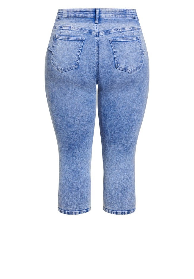 Holly Crop Ripped Jean, LIGHT WASH, alternate image number 3