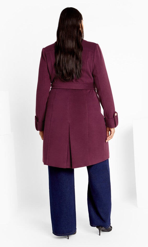 Gillian Coat - plum, PURPLE, alternate image number 2
