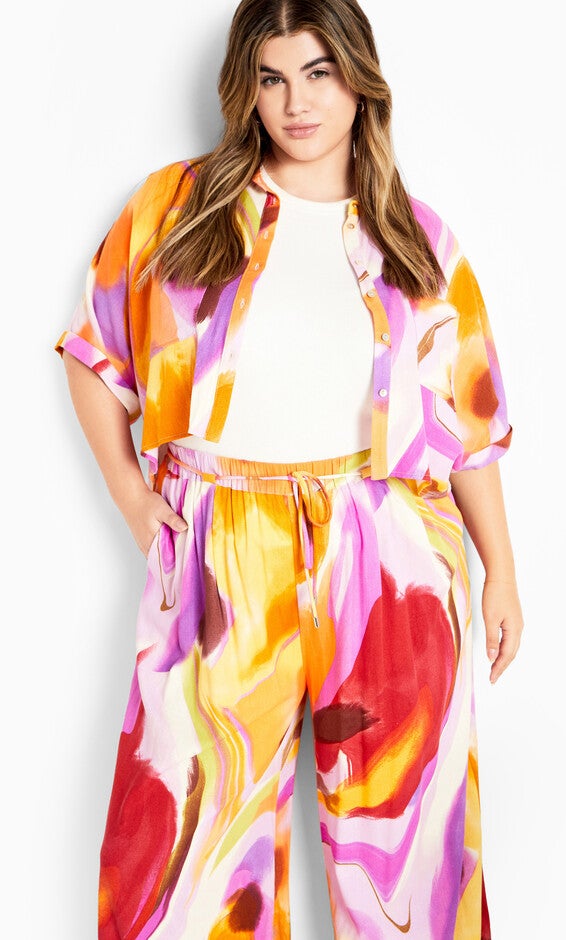 Esme Print Pant - yellow, SUMMER SWIRL, alternate image number null