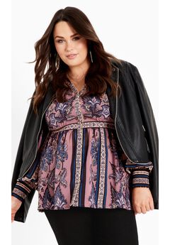 Serene Long Sleeve Placement Top