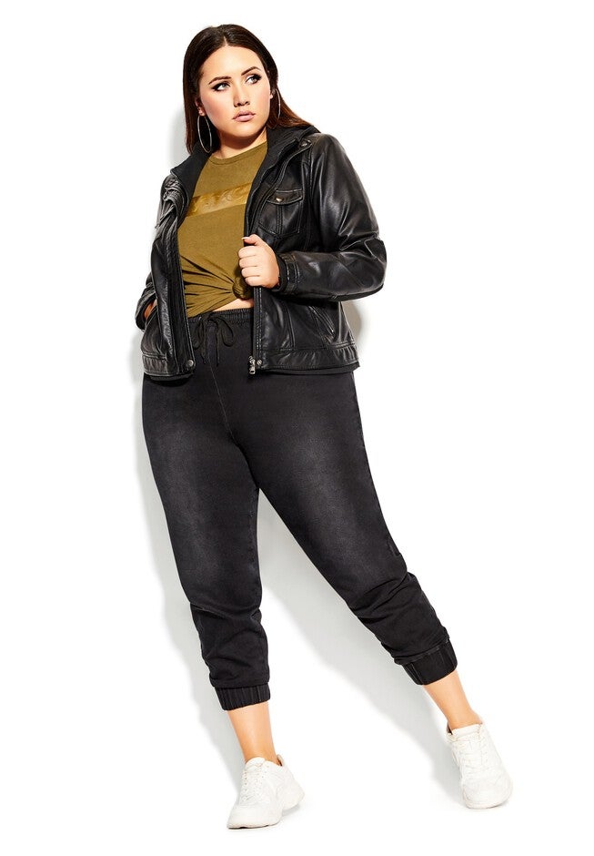 Layered Hoodie Jacket - black, BLACK, on-hover image number null