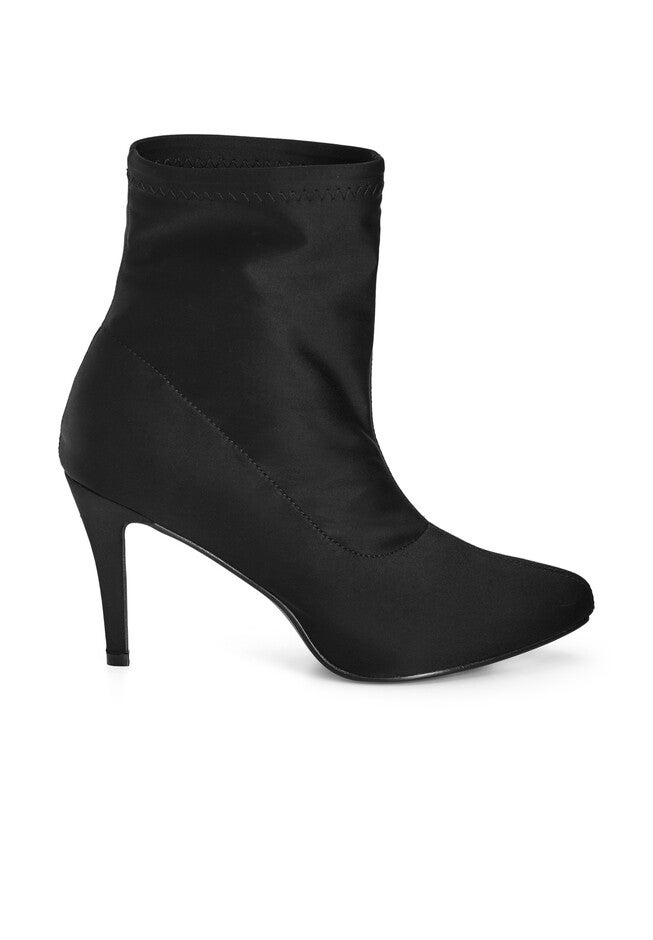 WIDE FIT Sassy Sock Boot - black, BLACK, on-hover image number null