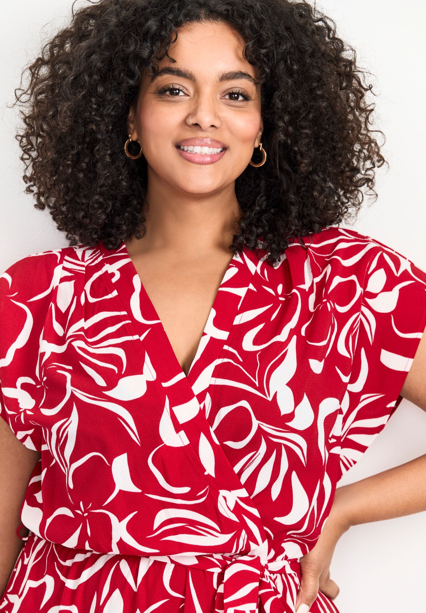 Havana Maxi Dress, RED PAINTED FLORAL, alternate image number 4