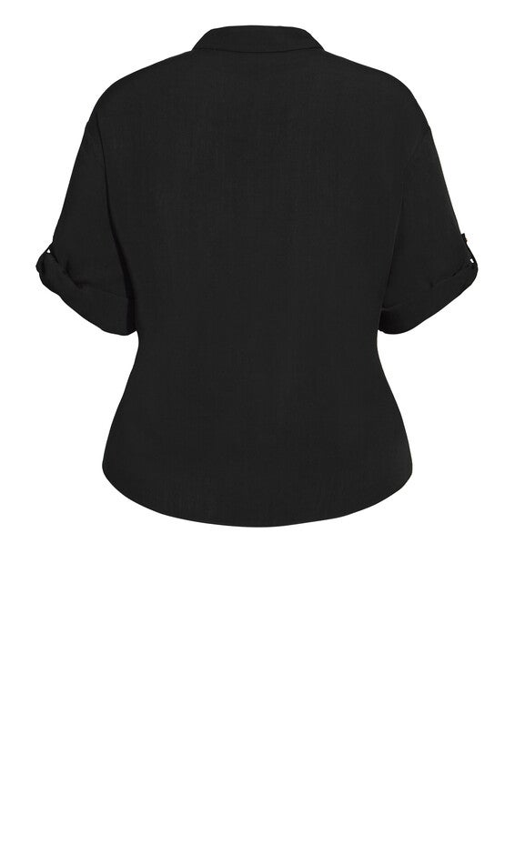 Tropical Tie Top - black, BLACK, alternate image number null
