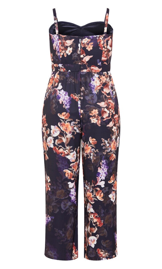 Abigail Print Jumpsuit - navy bouquet, BLUE, alternate image number 5