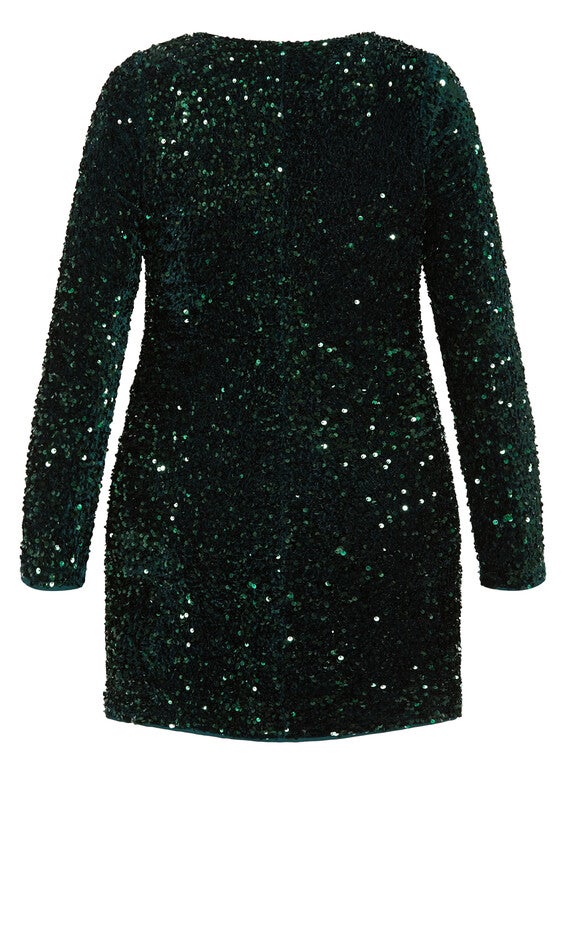 Sequin Eclipse Dress - emerald, GREEN, alternate image number 5