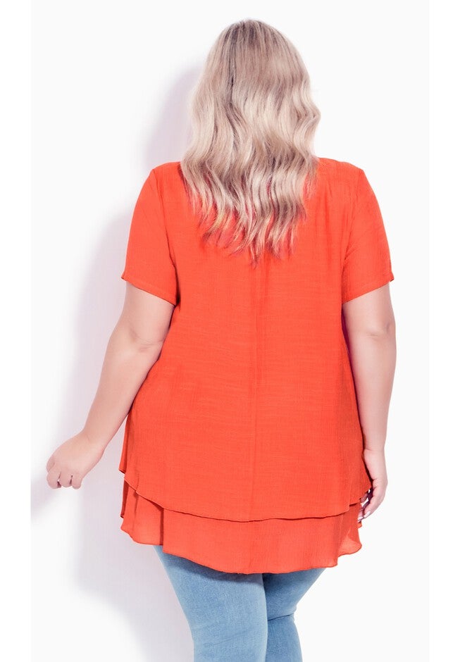 Marion Caged Tunic, TANGERINE, alternate image number null