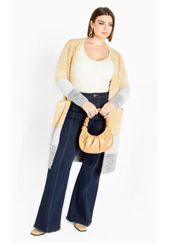 Elise Color Block Knitted Cardigan