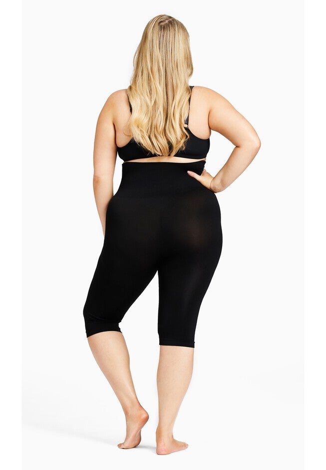 Seamless Hi Waist Capri, BLACK, on-hover image number null