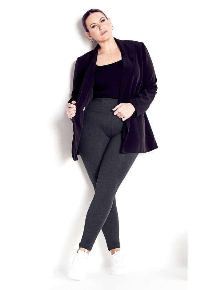 High Rise Legging, CHARCOAL, alternate image number null
