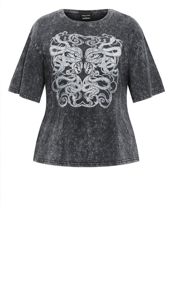 Oversized Wash Tee - grey, BLACK, alternate image number null