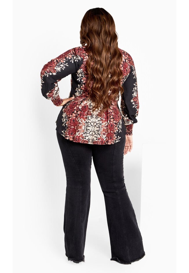 Bella Blouse, BLACK, alternate image number 2