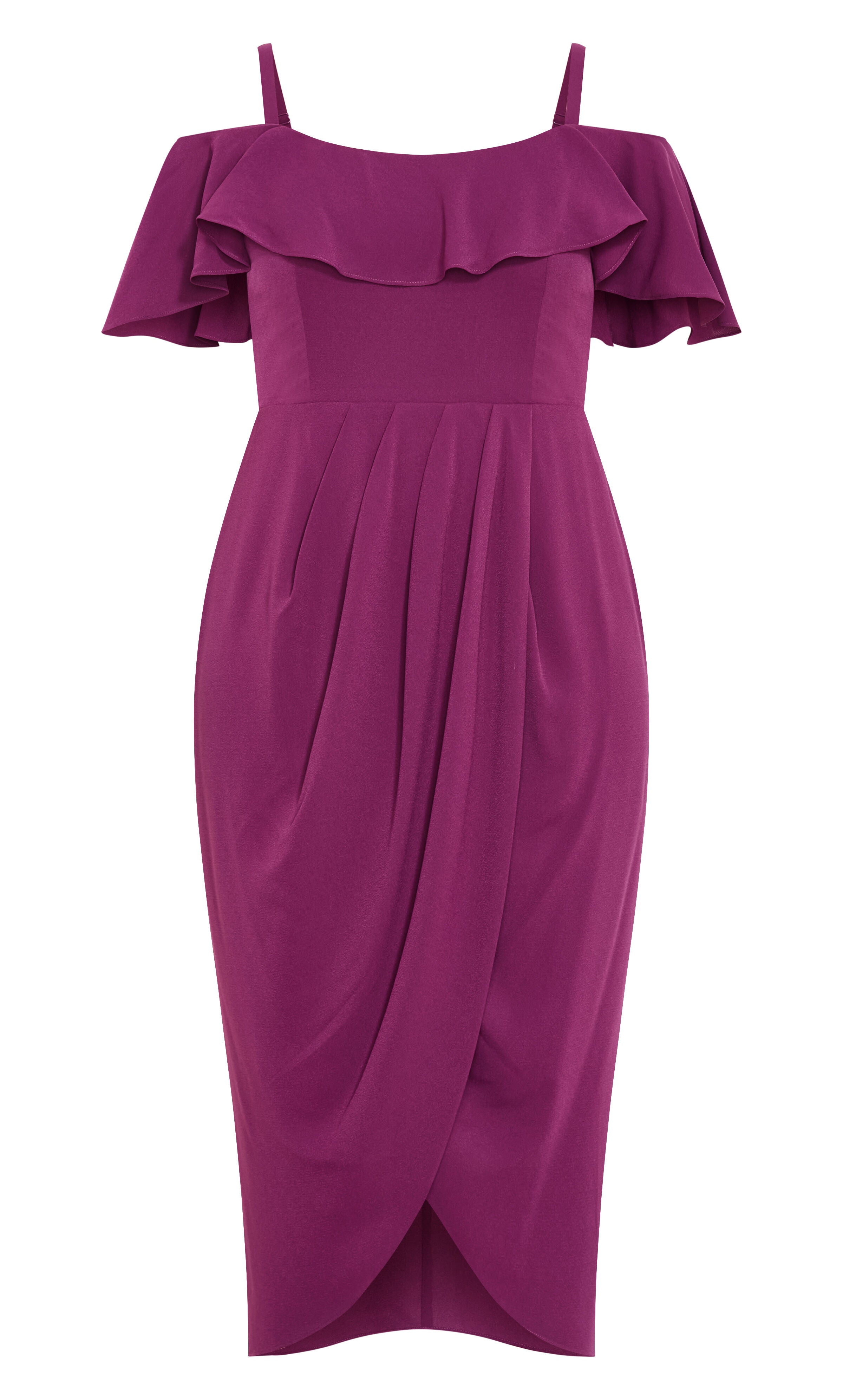 Flirtation Drape Midi Dress, PINK, alternate image number 3