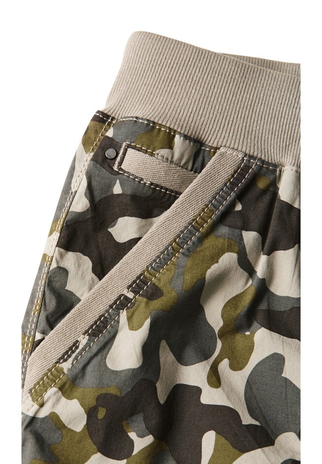 Cotton Cinch Print Capri, CAMO, alternate image number null