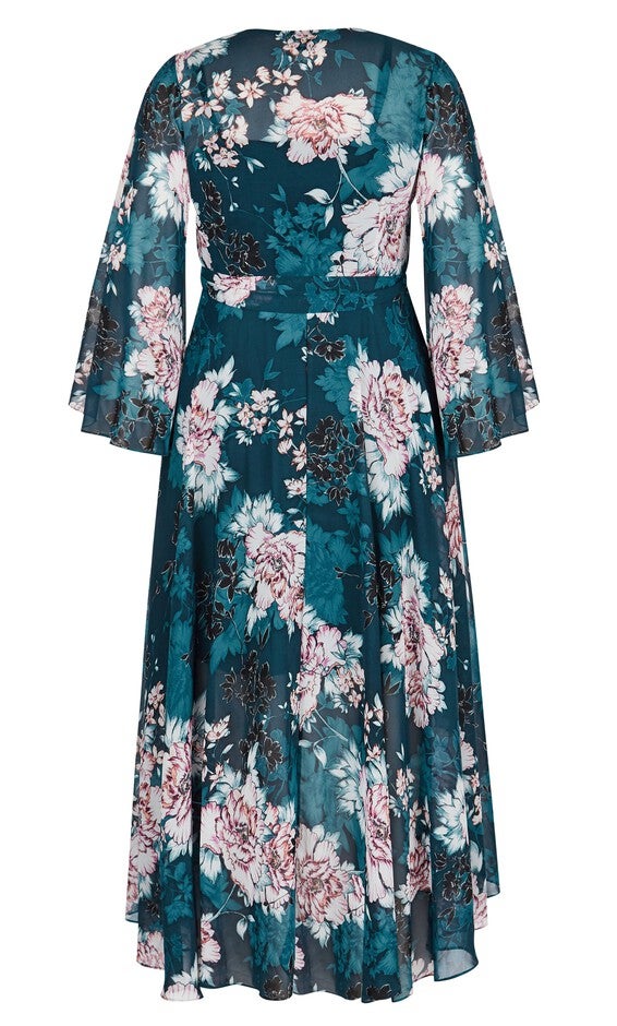 Jade Blossom Maxi Dress - jade, GREEN, alternate image number 4