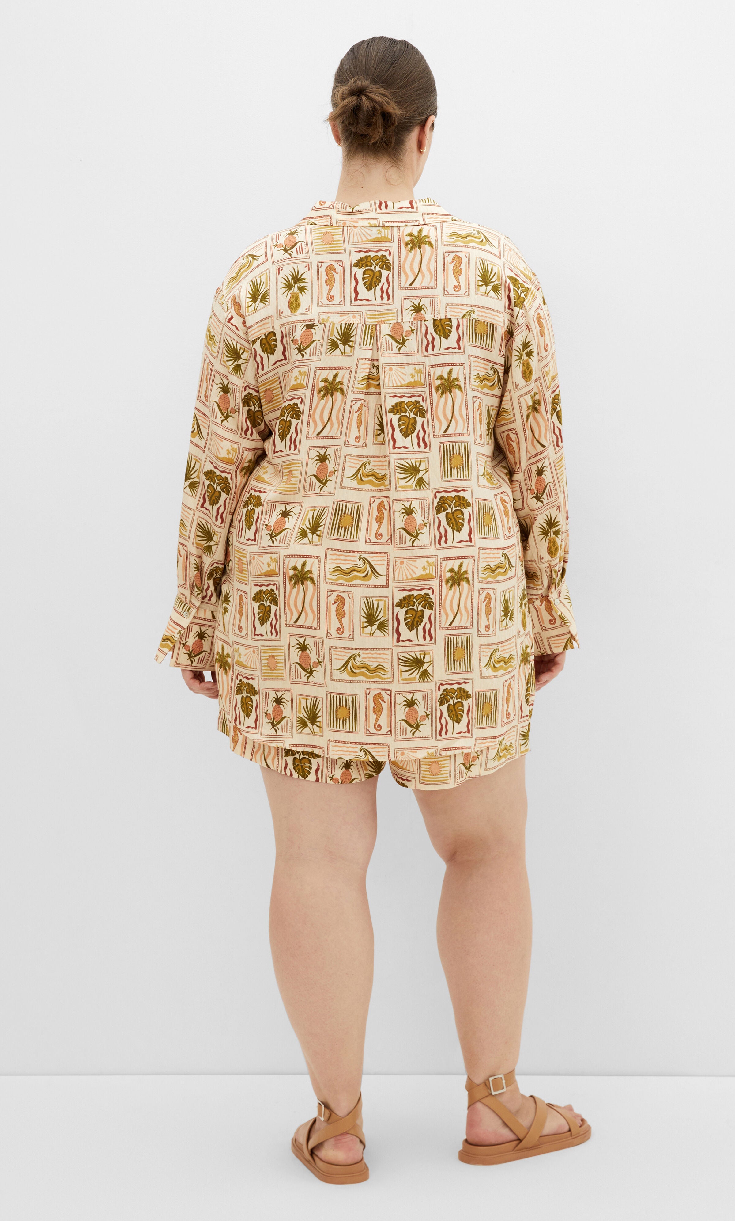 Bella Print Shirt - print, PINK, alternate image number 2