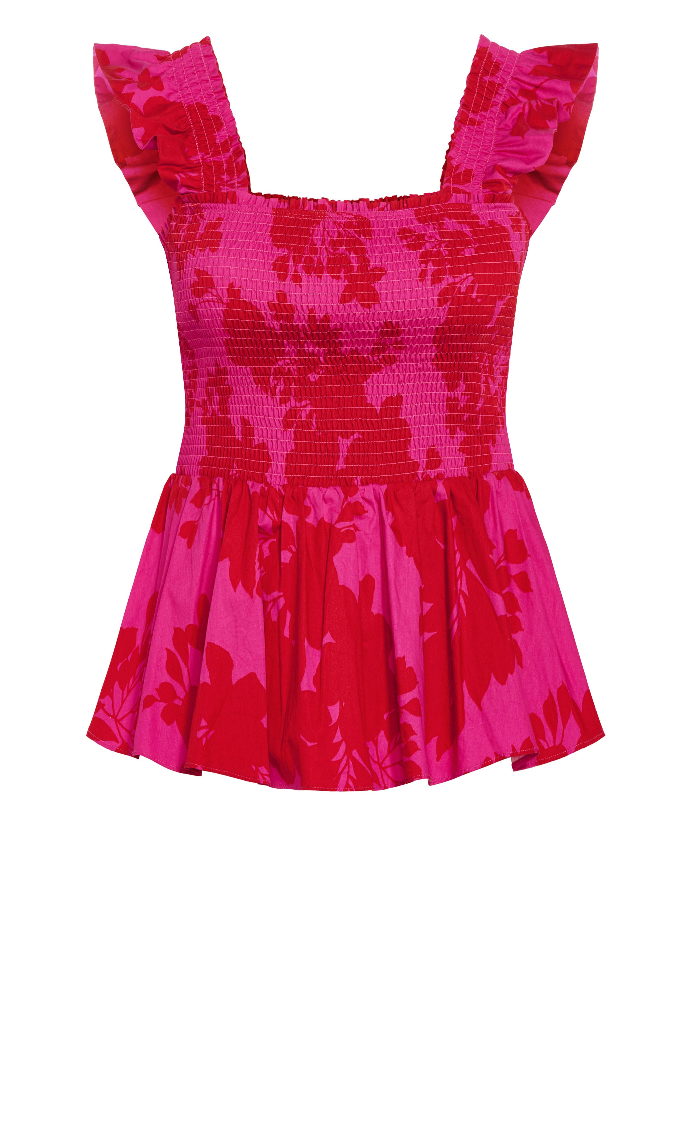 Marli Print Top - magenta, PINK, alternate image number 3