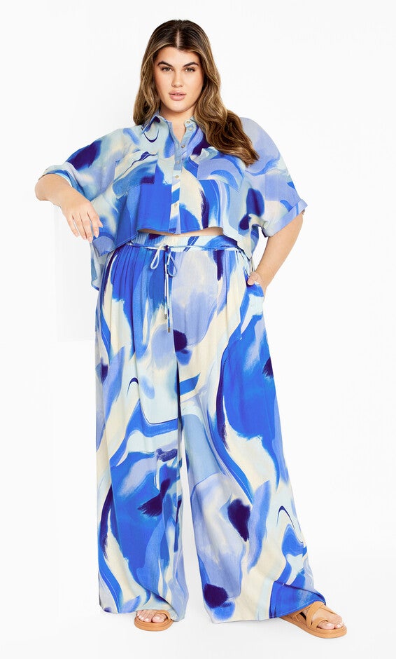 Esme Print Shirt - blue, WHIRLPOOL, alternate image number 3