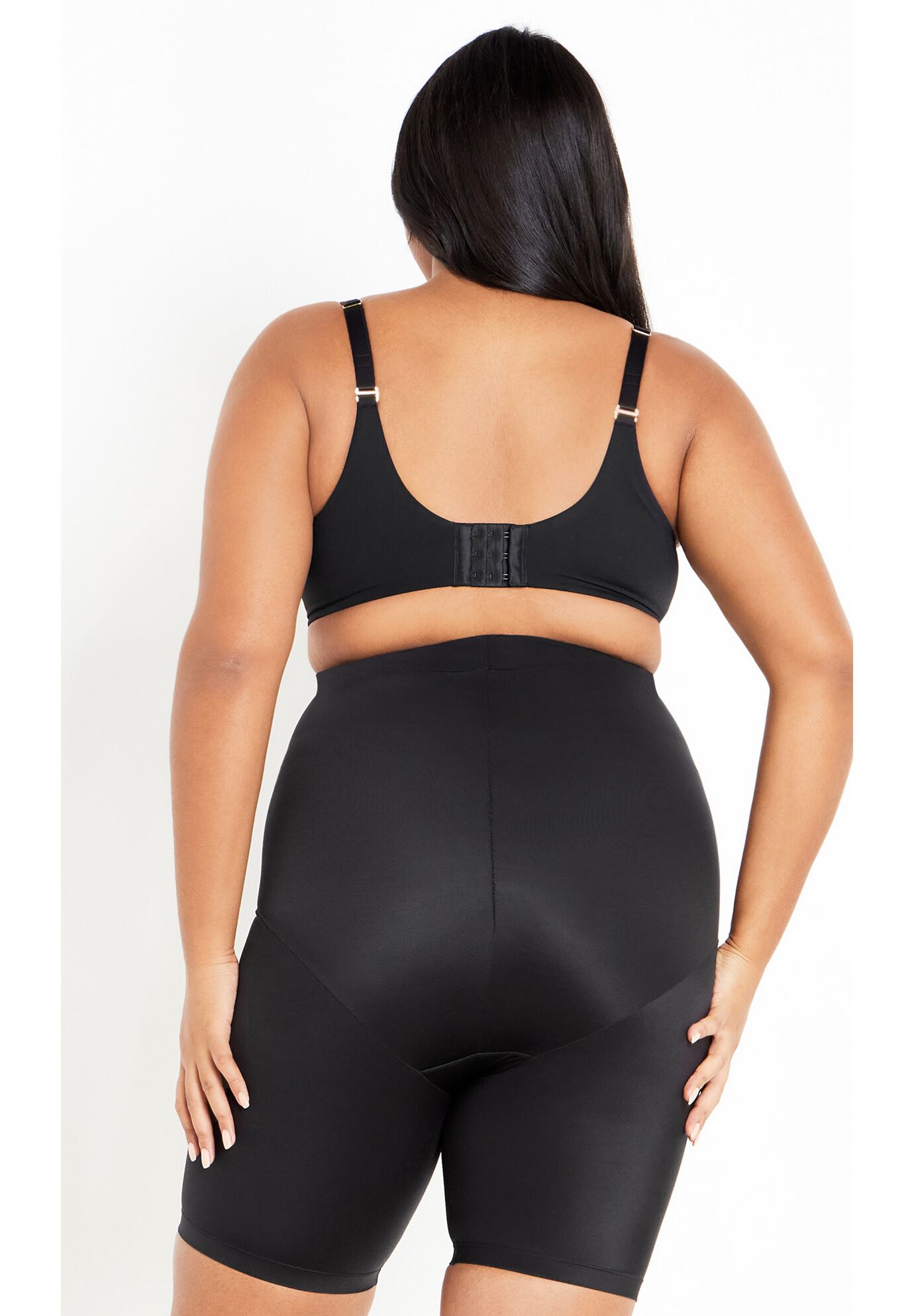 Smooth & Chic Thigh Shaper - black, BLACK, on-hover image number 1