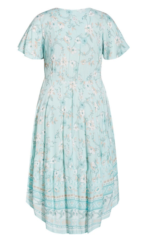 Spirited Floral Maxi Dress - sea foam, GREEN, alternate image number null