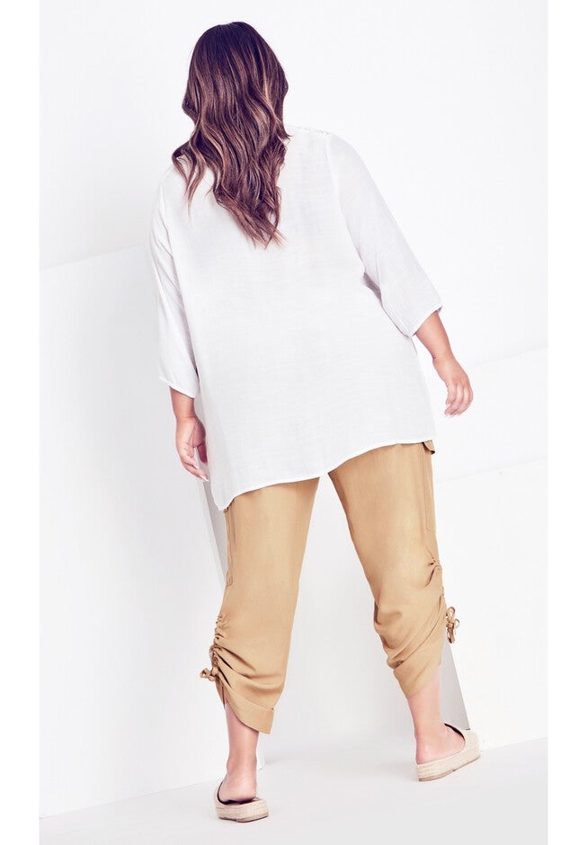 Shiloh Ruched Pant, STONE, on-hover image number null