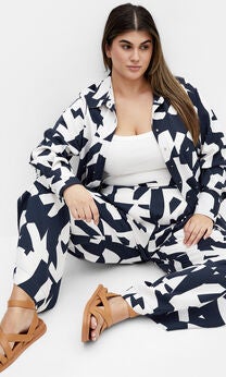 Enya Print Shirt - ivory