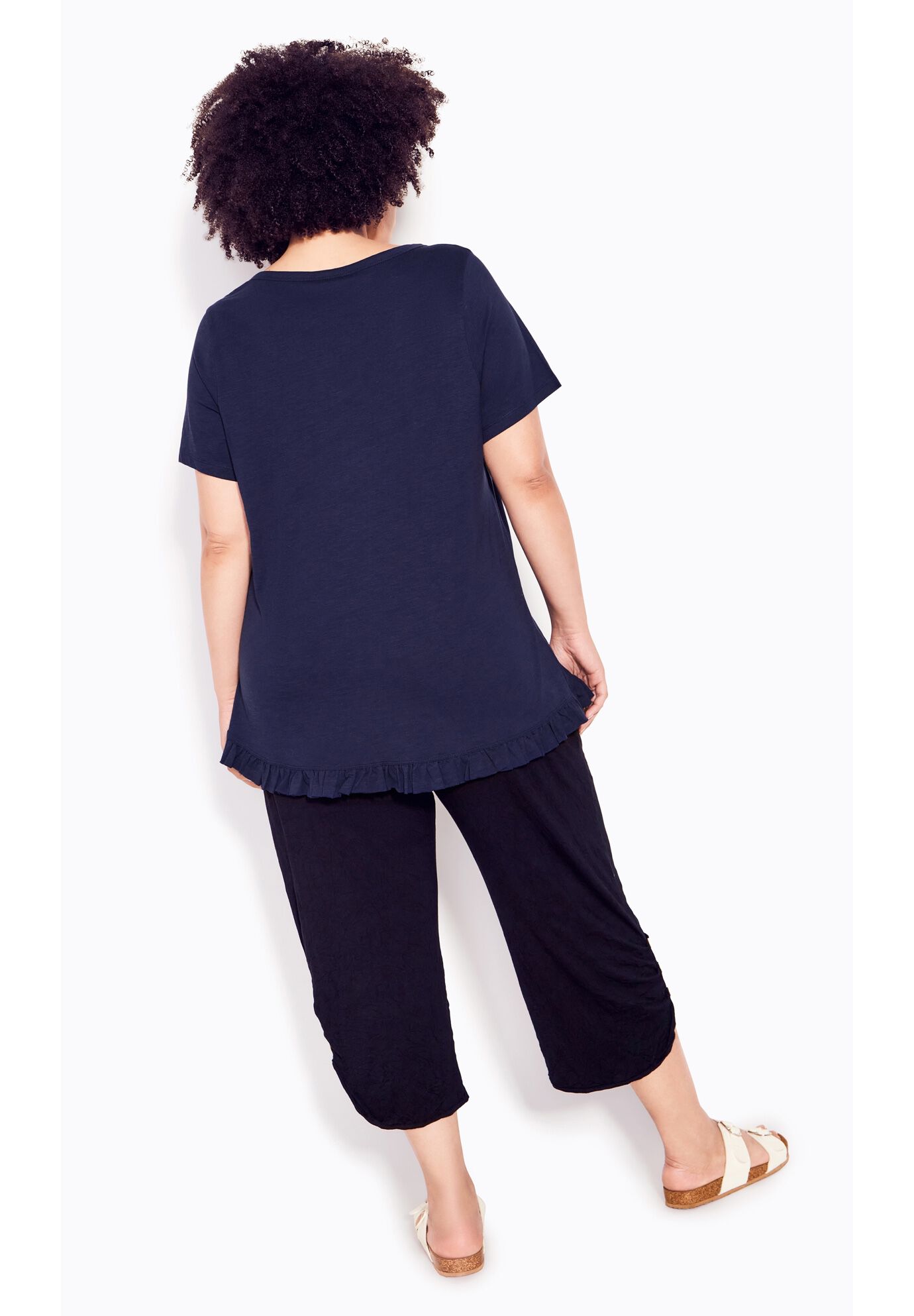 Mae Ruffle Top, WHITE, alternate image number 2